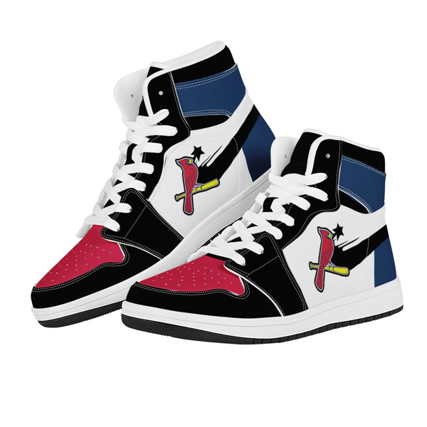 Women's St.Louis Cardinals AJ High Top Leather Sneakers 001