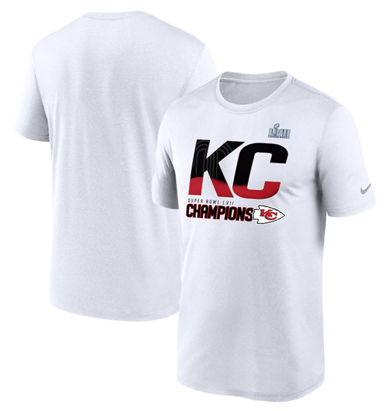 Men’s Kansas City Chiefs White Super Bowl LVII Champions Local T-Shirt