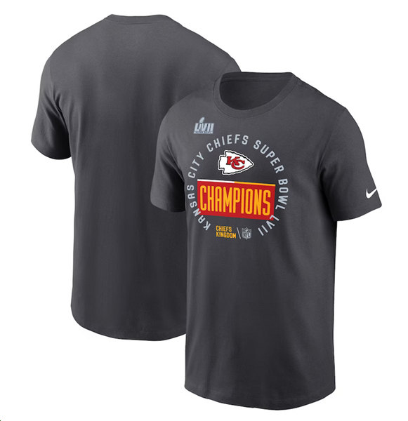 Men’s Kansas City Chiefs Super Bowl LVII Champions Locker Room Trophy T-Shirt