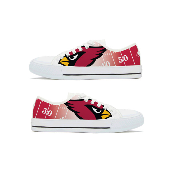 Women's Arizona Cardinals Low Top Canvas Sneakers 005