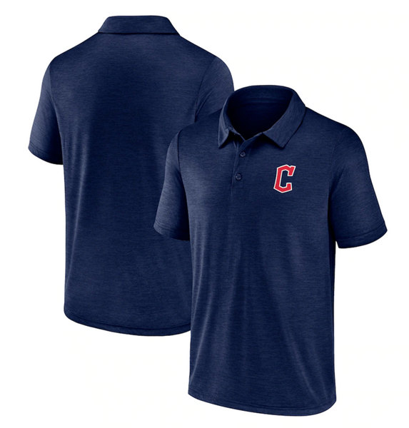Men's Cleveland Guardians Navy Polo T-Shirt