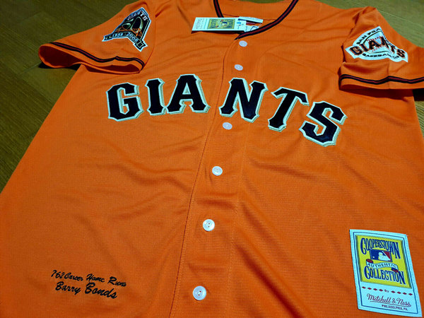Men's San Francisco Giants #25 Barry Bonds Orange Cool Base Stitched Jersey