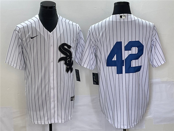 Men's Chicago White Sox #42 Jackie Robinson White Cool Base Stitched Jersey