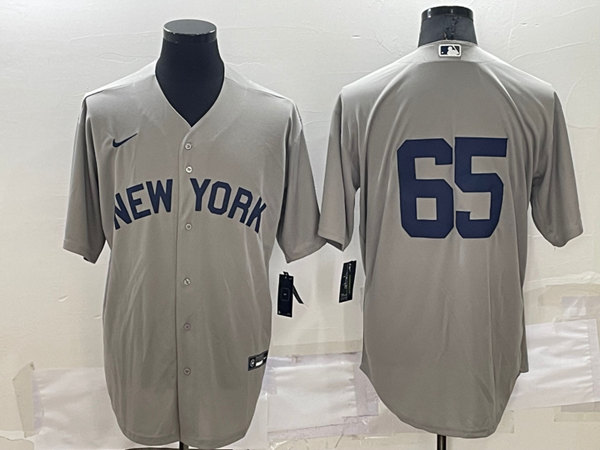 Men's New York Yankees #65 Nestor Cortes Gray Field of Dreams Cool Base Stitched Baseball Jersey