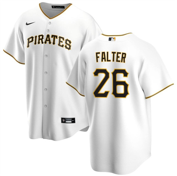 Men's Pittsburgh Pirates #26 Bailey Falter White Cool Base Baseball Stitched Jersey