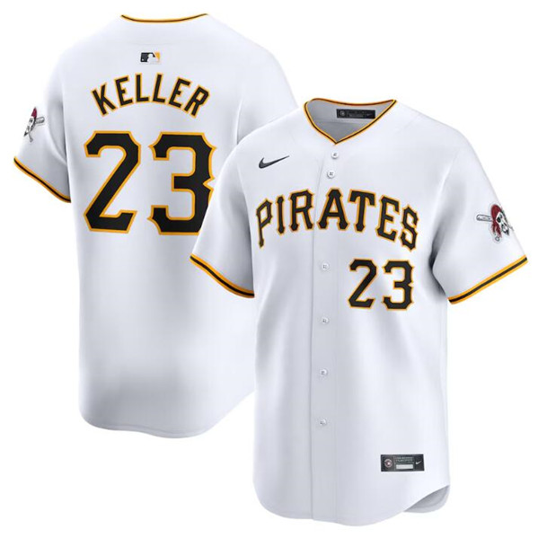Men's Pittsburgh Pirates #23 Mitch Keller White Home Limited Baseball Stitched Jersey