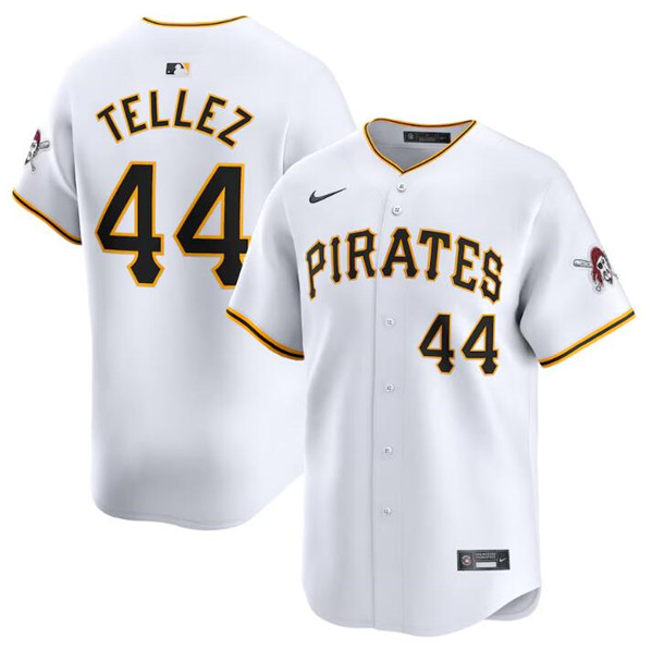 Men's Pittsburgh Pirates #44 Rowdy Tellez White Home Limited Baseball Stitched Jersey