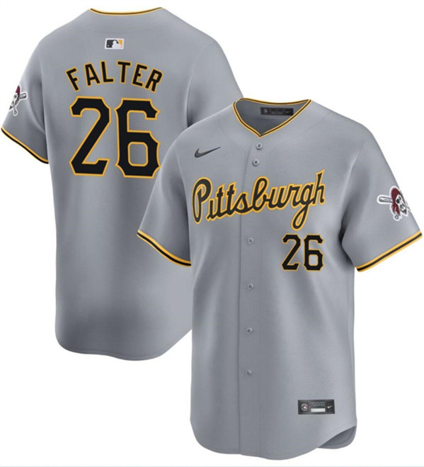 Men's Pittsburgh Pirates #26 Bailey Falter Gray Away Limited Baseball Stitched Jersey