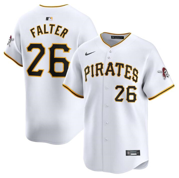 Men's Pittsburgh Pirates #26 Bailey Falter White Home Limited Baseball Stitched Jersey