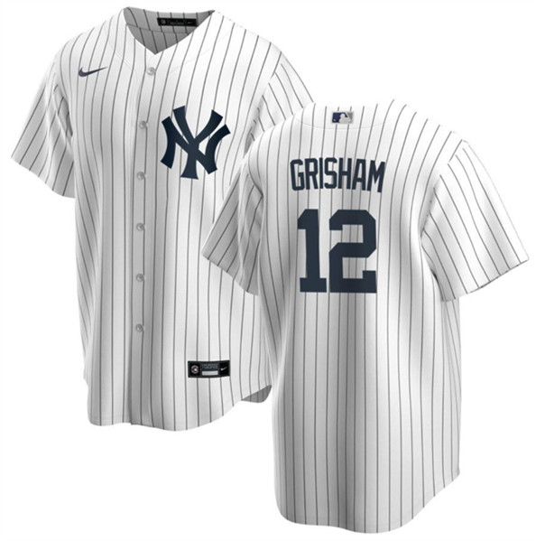 Men's New York Yankees #12 Trent Grisham White 2024 Home Limited Cool Base Stitched Baseball Jersey