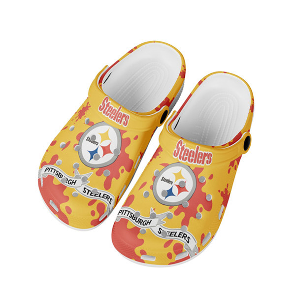 Women's Pittsburgh Steelers Bayaband Clog Shoes 004