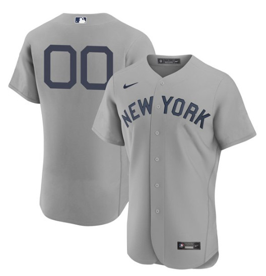Men's New York Yankees Grey ACTIVE PLAYER Custom 2021 Gray Field of Dreams Flex Base Stitched Baseball Jersey