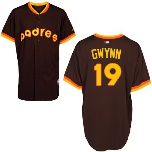 Men's San Diego Padres ACTIVE PLAYER Custom Coffee 1984 Turn Back The Clock Stitched Jersey
