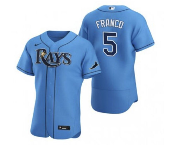 Men's Tampa Bay Rays #5 Wander Franco Blue Flex Base Stitched MLB Jersey