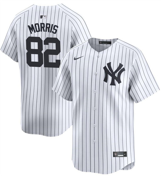 Men's New York Yankees #82 Cody Morris White 2024 Home Limited Cool Base Stitched Baseball Jersey