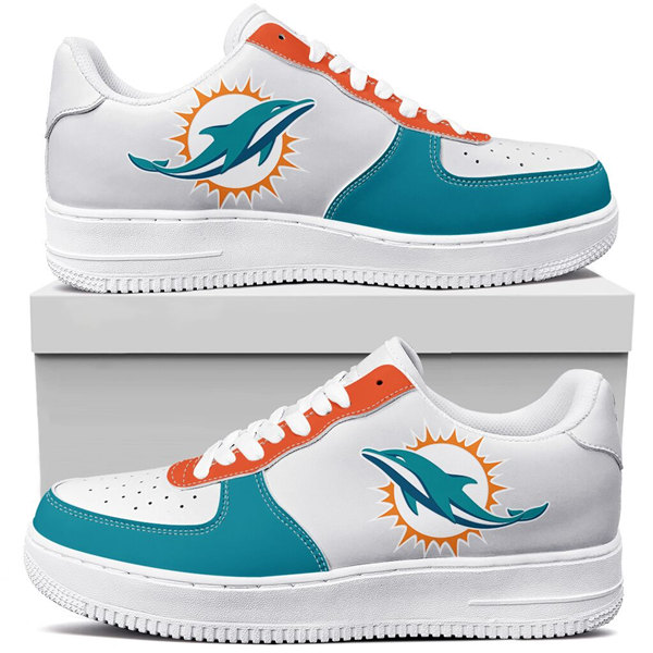 Women's Miami Dolphins Air Force 1 Sneakers 002