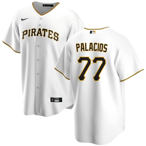 Men's Pittsburgh Pirates #77 Joshua Palacios White Cool Base Stitched Baseball Jersey