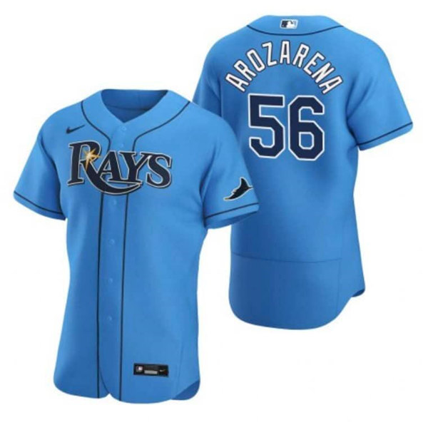 Men's Tampa Bay Rays #56 Randy Arozarena Blue Flex Base Stitched Jersey