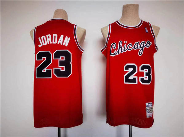 Men's Chicago Bulls #23 Michael Jordan Red Stitched Jersey