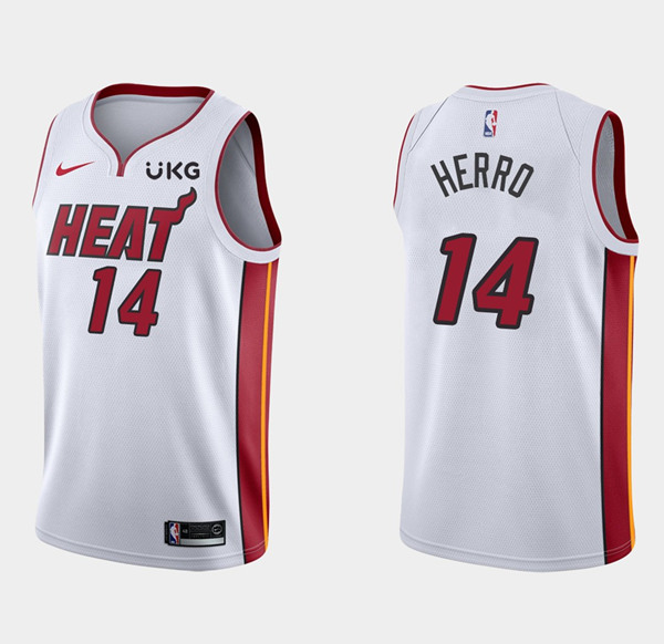 Men's Miami Heat #14 Tyler Herro City Edition White Stitched NBA Jersey