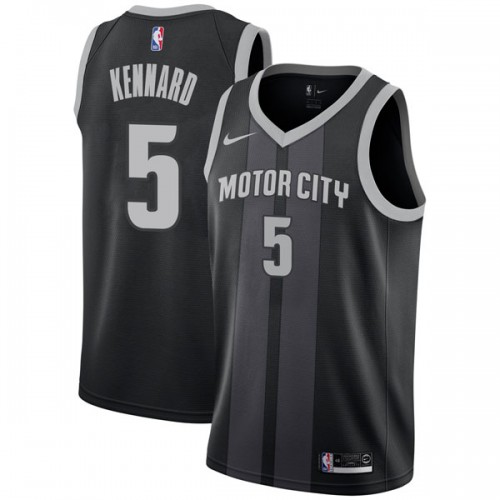 Men's Detroit Pistons #5 Luke Kennard Black Stitched NBA Jersey