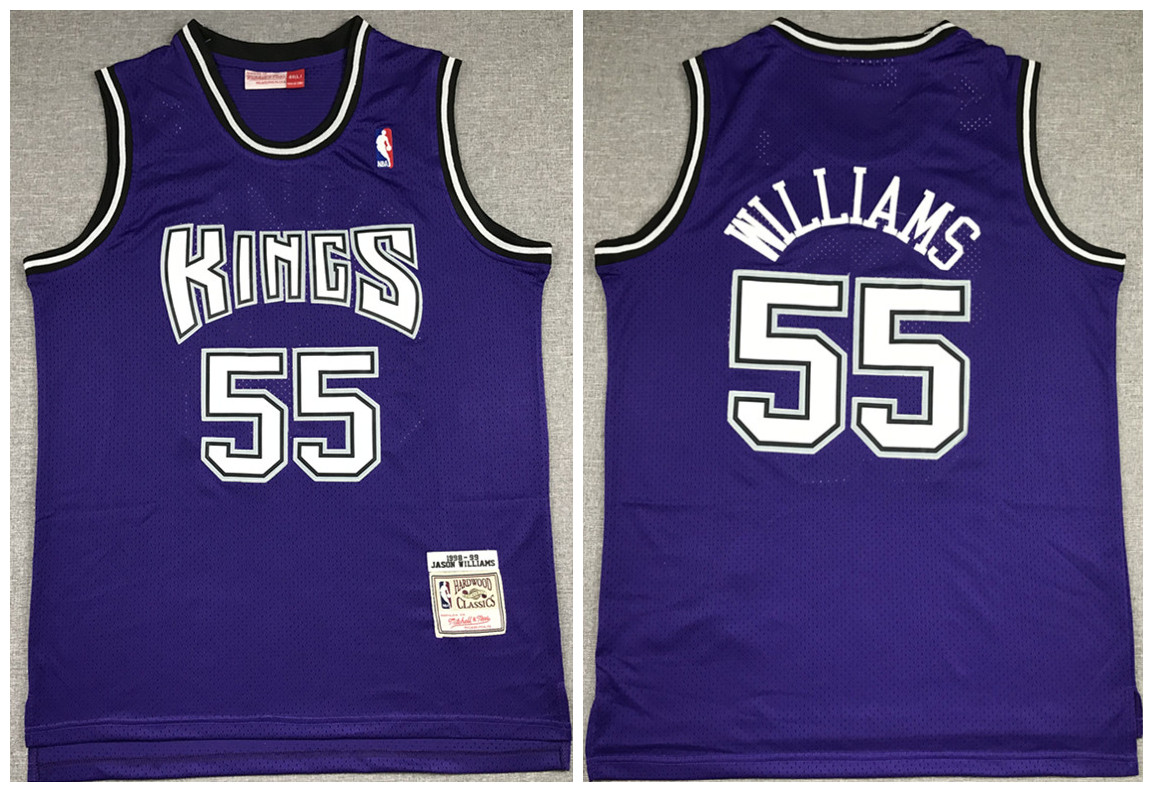 New Yok Knicks Purple #55 Jason Williams 1998-99 Throwback Stitched NBA Jersey