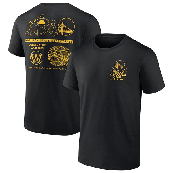 Men's Golden State Warriors 2022 Black Court Street Collective T-Shirt