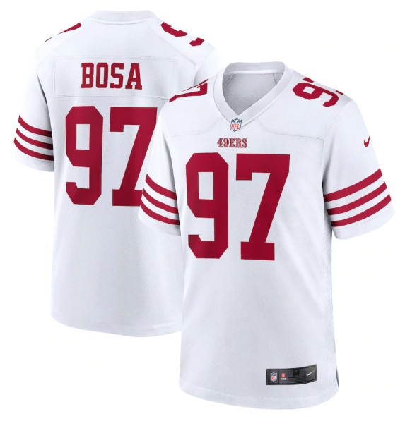 Men's San Francisco 49ers #97 Nike Bosa 2022 New White Stitched Game Jersey