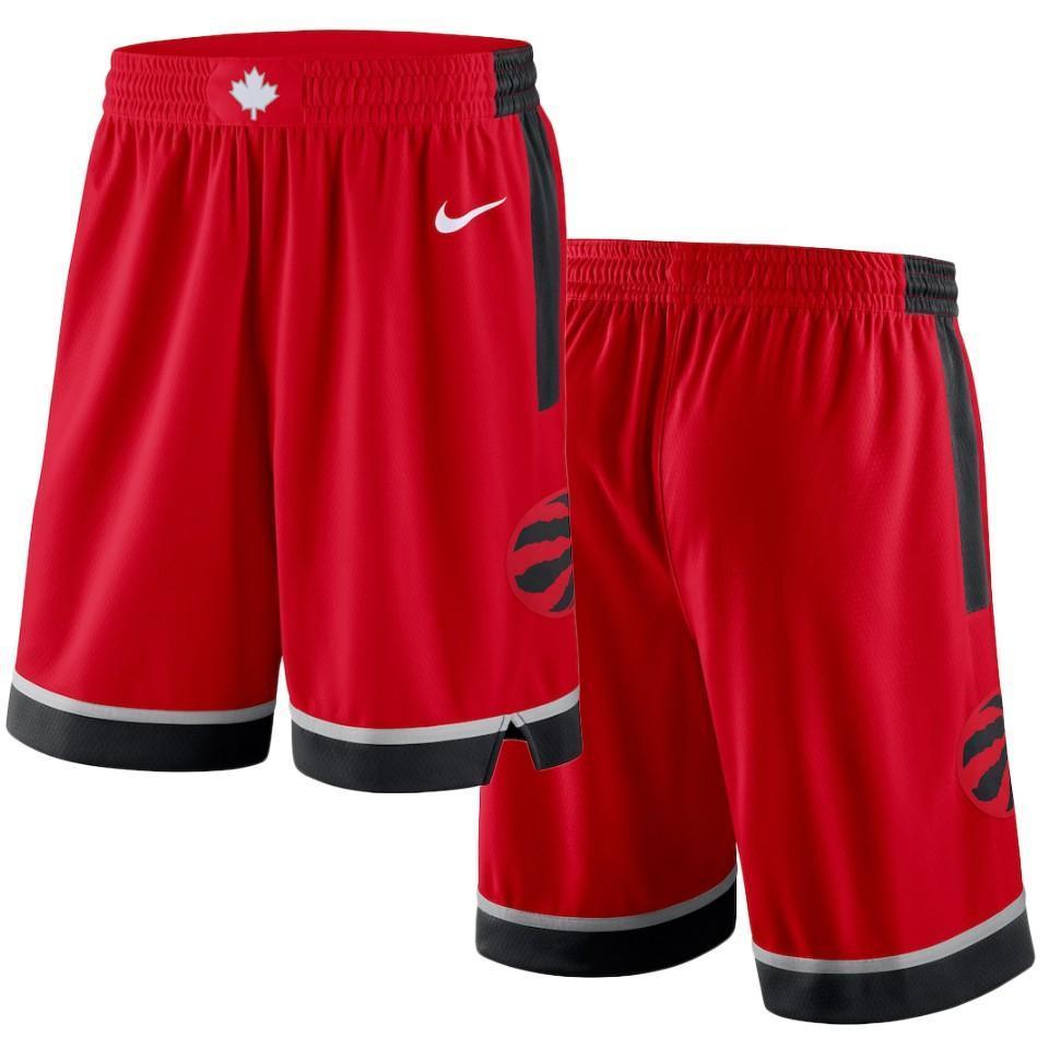 Men' Toronto Raptors Red NBA Shorts (Run Smaller)