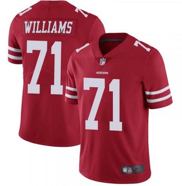 Men's San Francisco 49ers #71 Trent Williams White 75th Anniversary Vapor Untouchable Limited Stitched Jersey