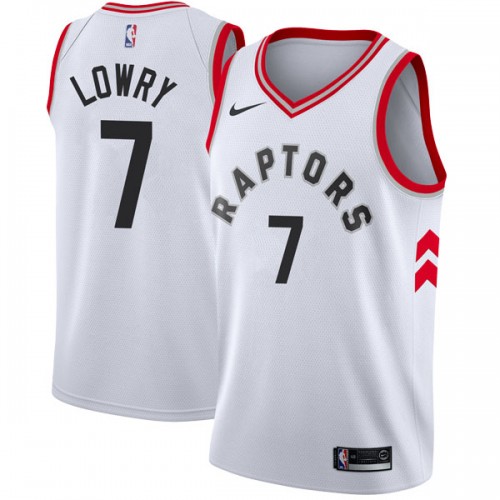 Men's Toronto Raptors #7 Kyle Lowry White Stitched NBA Jersey