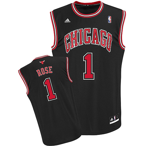 Men's Chicago Bulls #1 Derrick Rose Black Stitched Basketball Jersey