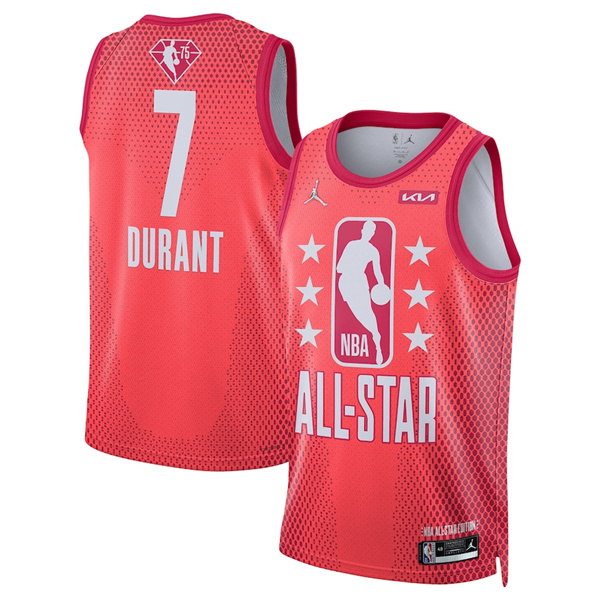 Men's 2022 All-Star #7 Kevin Durant Red Stitched Basketball Jersey [NBA ...