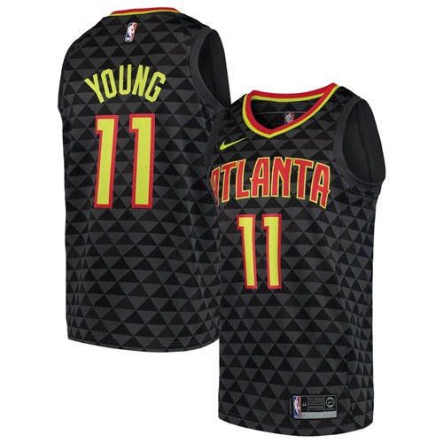 Men's Atlanta Hawks #11 Trae Young Black Swingman Stitched NBA Jersey