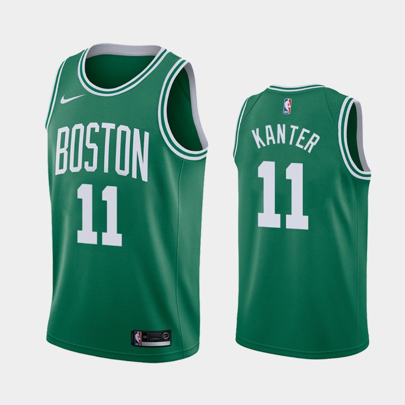Men's Boston Celtics #11 Enes Kanter Green Stitched NBA Jersey [NBA ...