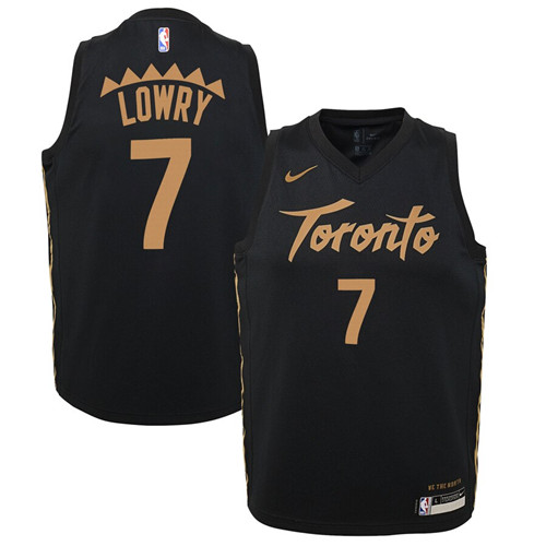 Men's Toronto Raptors #7 Kyle Lowry Black 2019 City Edition Stitched NBA Jersey