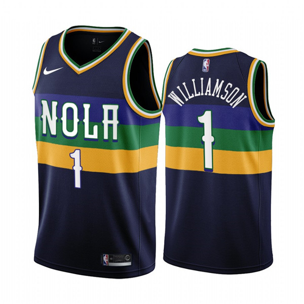 Men's New Orleans Pelicans #1 Zion Williamson 2022/23 Black City Edition Stitched Basketball Jersey