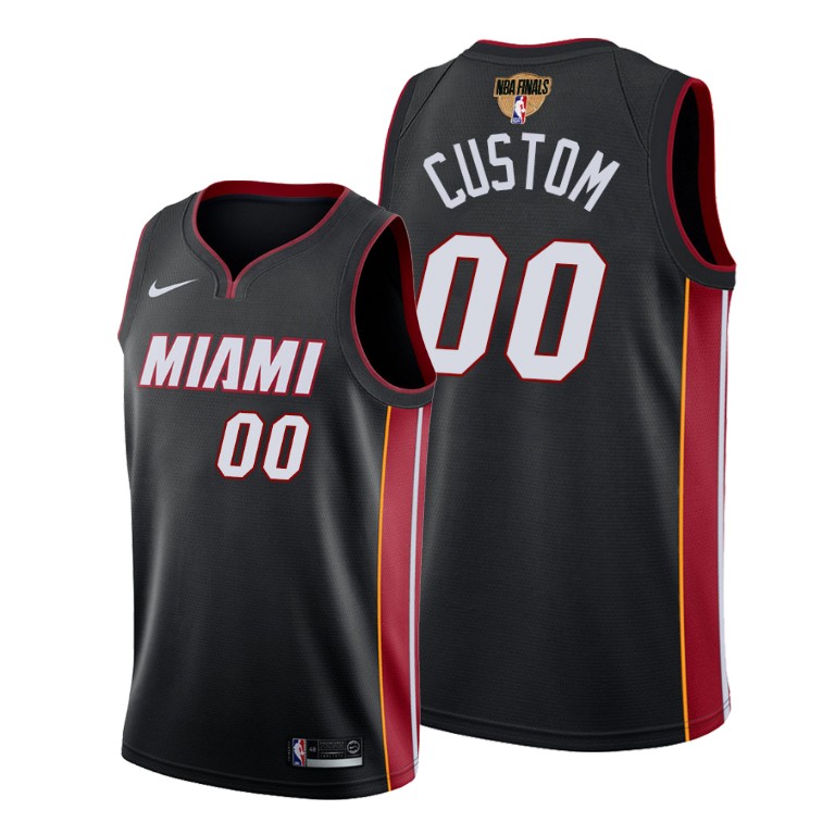 Men's Miami Heat Active Player 2020 Black Finals Bound Icon Edition Stitched NBA Jersey