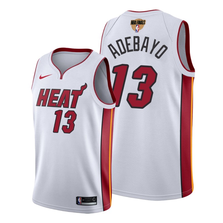 Men's Miami Heat #13 Bam Adebayo 2020 White Finals Bound Association Edition Stitched NBA Jersey