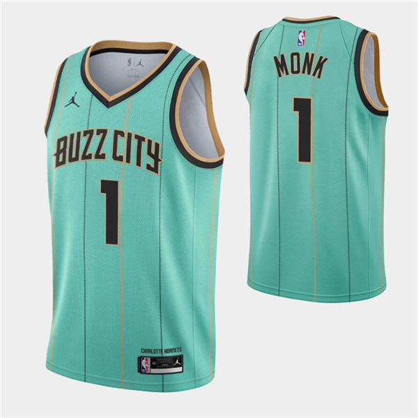 Men's Charlotte Hornets #1 Malik Monk Teal Buzz City Swingman 2020-21 Stitched NBA Jersey