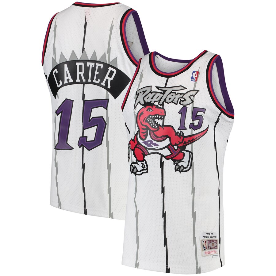 Raptors #15 Vince Carter White Swingman Stitched NBA Jersey