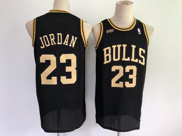 Men's Chicago Bulls #23 Michael Jordan Black Stitched NBA Jersey