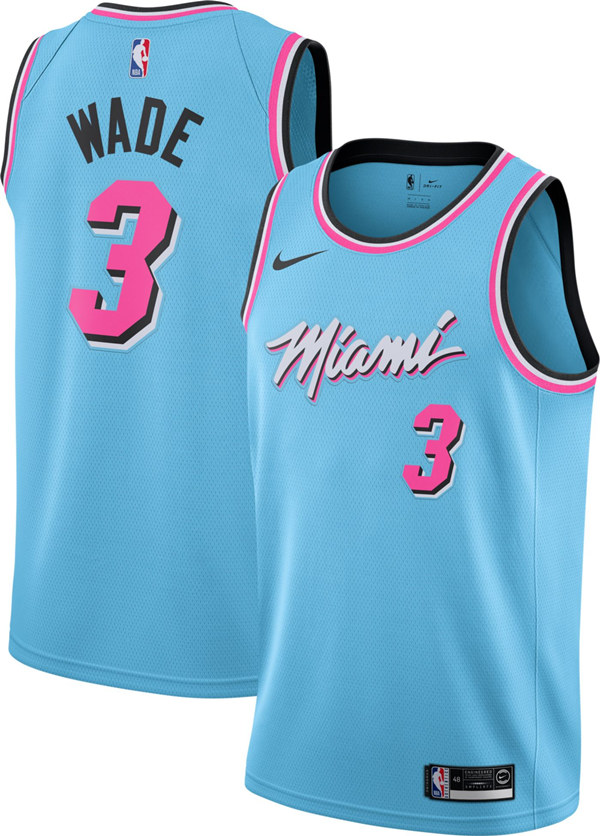 Men's Miami Heat Dwyane Wade Dri-FIT City Edition Swingman Stitched Jersey