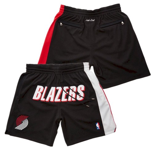 Men's Portland Trail Blazers Black Just Don NBA Shorts (Run Smaller)