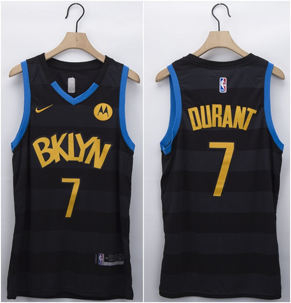 Men's Brooklyn Nets #7 Kevin Durant Black Fashion Edition Stitched NBA Jersey