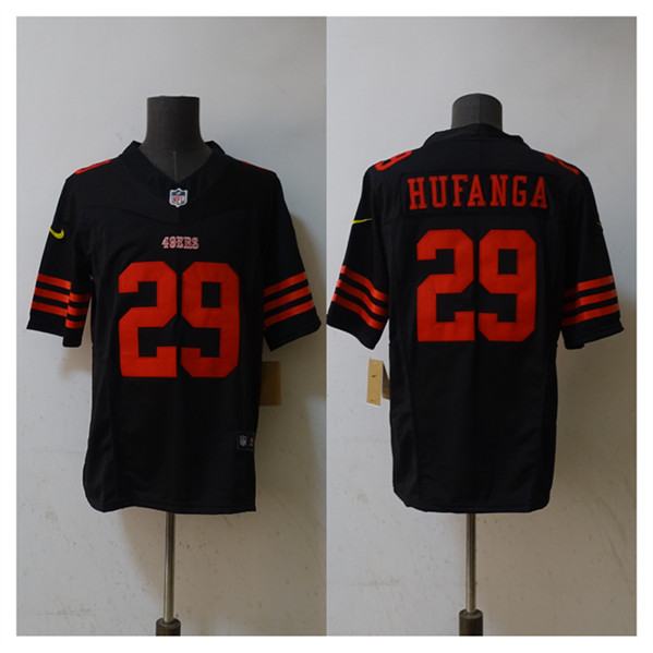 Men's San Francisco 49ers #29 Talanoa Hufanga 2023 F.U.S.E. Black Vapor Untouchable Limited Football Stitched Jersey