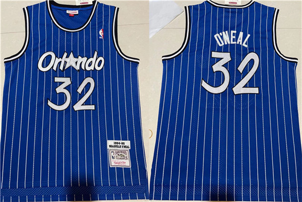Men's Orlando Magic #32 Shaquille O'Neal Blue Stitched Jersey