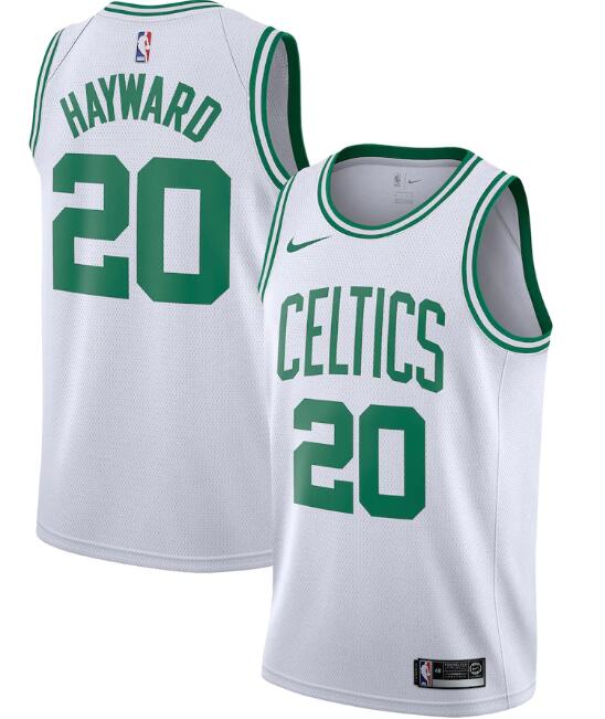 Men's Boston Celtics White #20 Gordon Hayward City Edition Stitched NBA Jersey