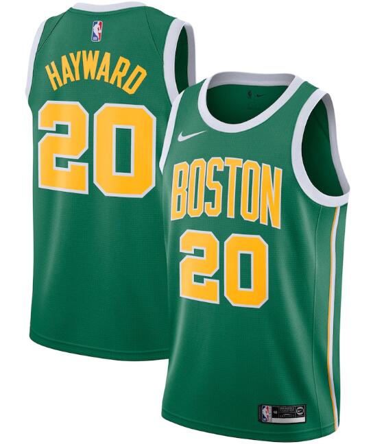 Men's Boston Celtics Green #20 Gordon Hayward City Edition Stitched NBA Jersey