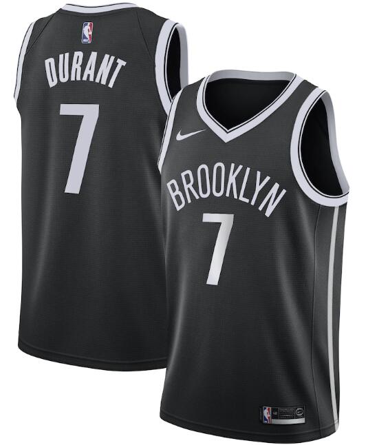 Men's Brooklyn Nets Black #7 Kevin Durant Icon Edition Swingman Stitched NBA Jersey